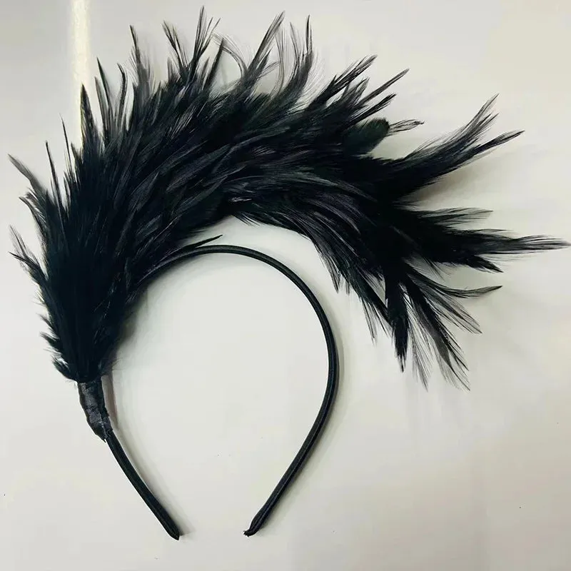 1920s Feather Fascinator Tea Party Headband