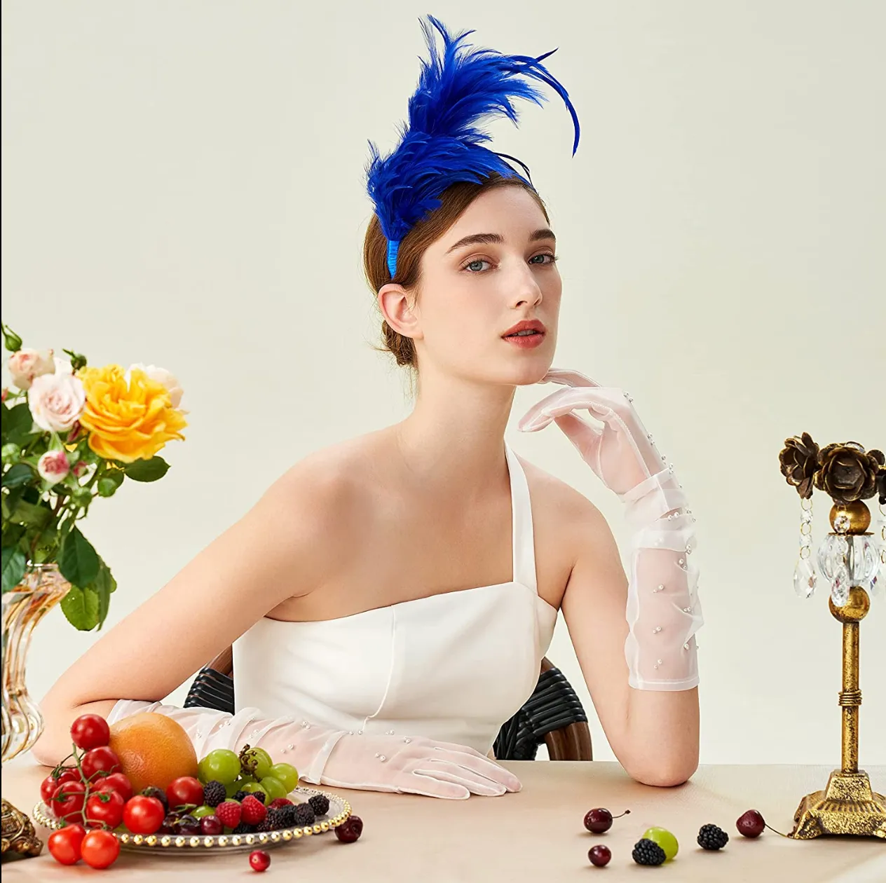 1920s Feather Fascinator Tea Party Headband