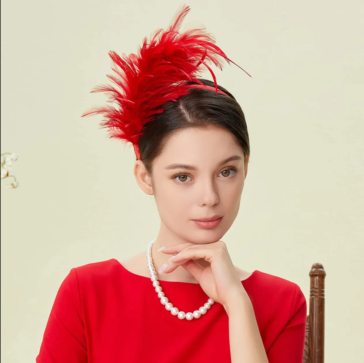 1920s Feather Fascinator Tea Party Headband