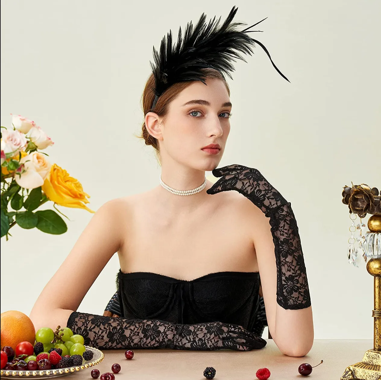 1920s Feather Fascinator Tea Party Headband