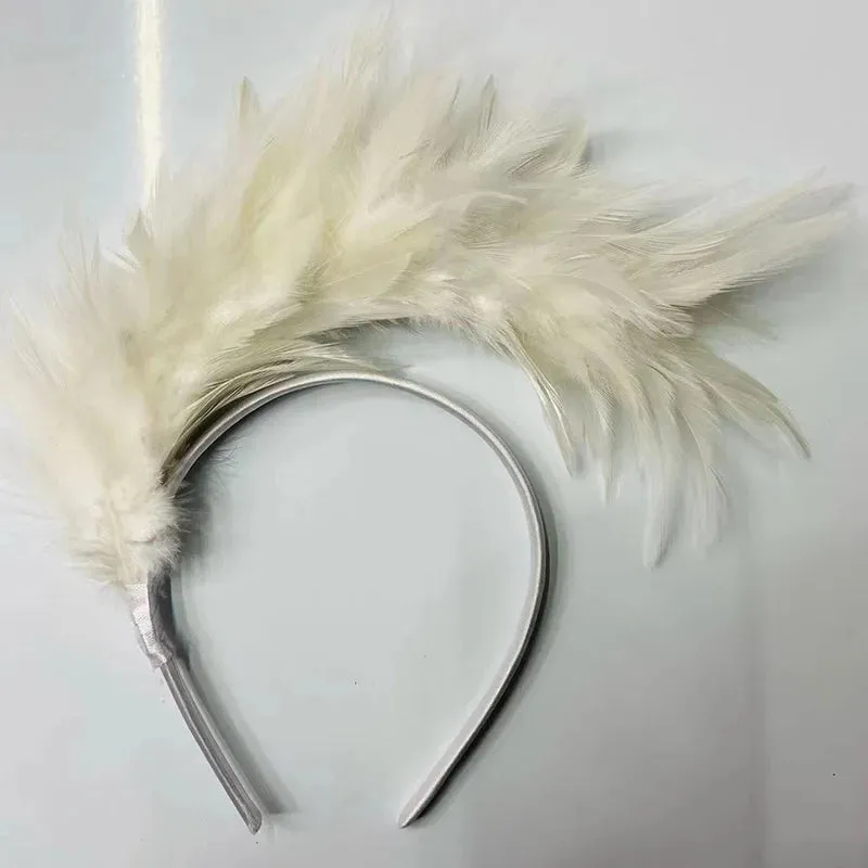1920s Feather Fascinator Tea Party Headband