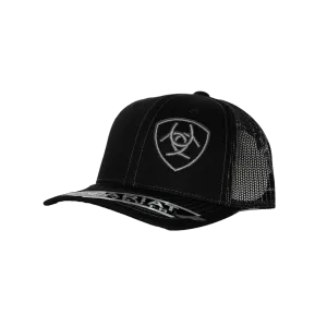 Ariat Black & Grey Logo Embroidered Mesh Cap