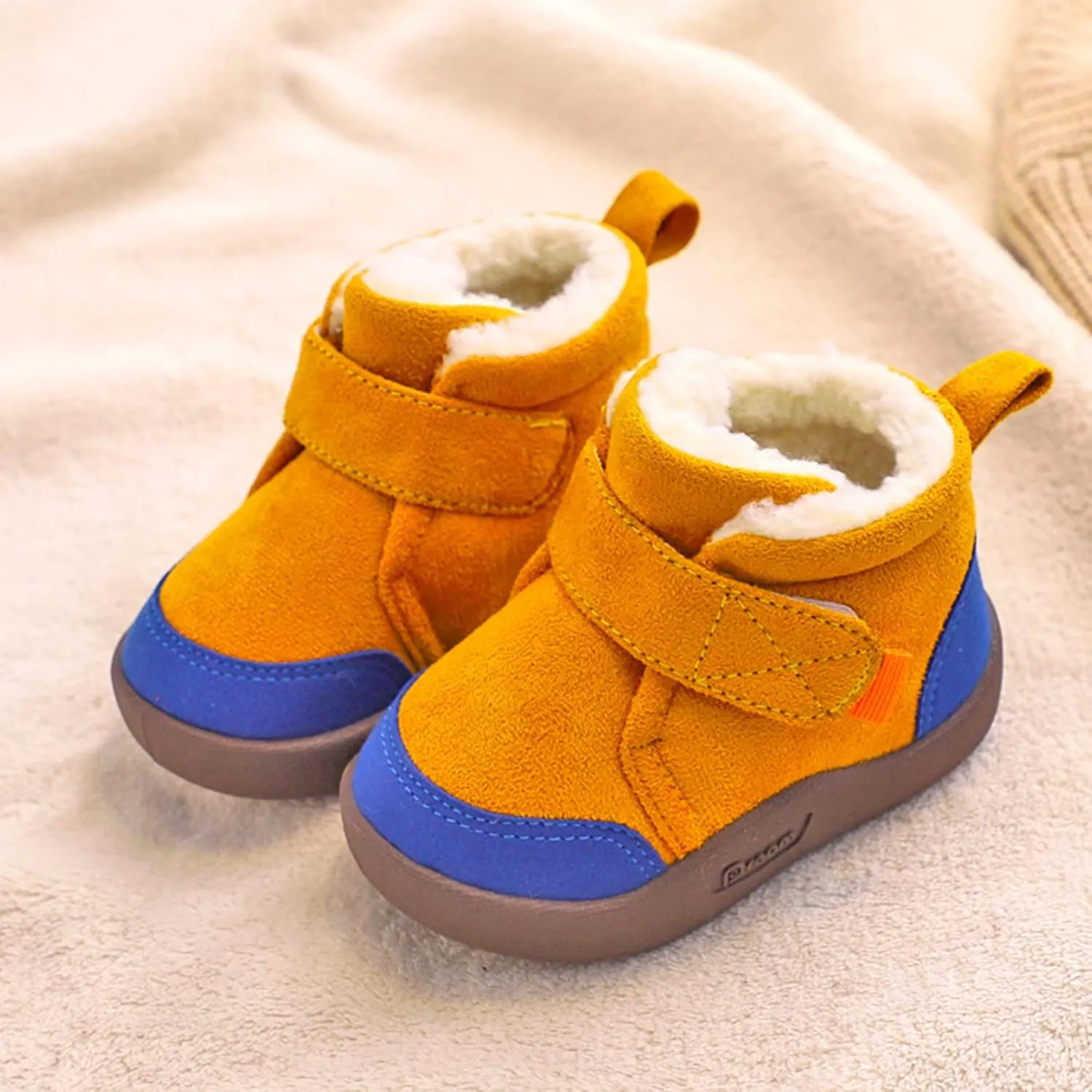 Baby Boot Socks Baby Shoes Toddler Boots Soft Bottom Toddler Shoes Plus Velvet Thick Non Slip Large Cotton Shoes Crawling Boot Shoes Baby Boy