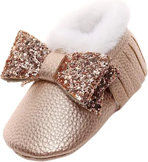 Baby Booties Winter Snow Boots Baby Shoes Cute Anti-Slip Soft Sole Warm Indoor Outoor Shoes First Walker Crib Shoes