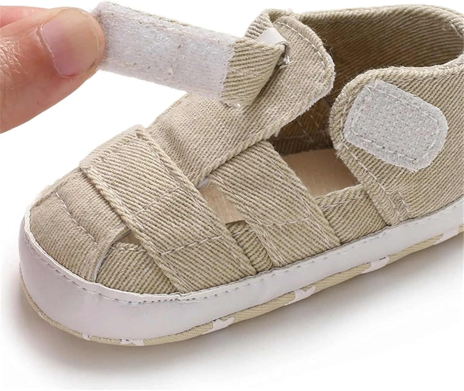 Baby Boy Girl Closed Toe Summer Sandals Lightweight Breathable Shoes Infant Non-Slip First Walking Girls Ballet Shoes