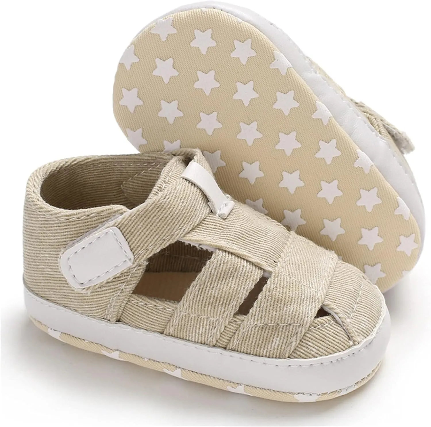 Baby Boy Girl Closed Toe Summer Sandals Lightweight Breathable Shoes Infant Non-Slip First Walking Girls Ballet Shoes
