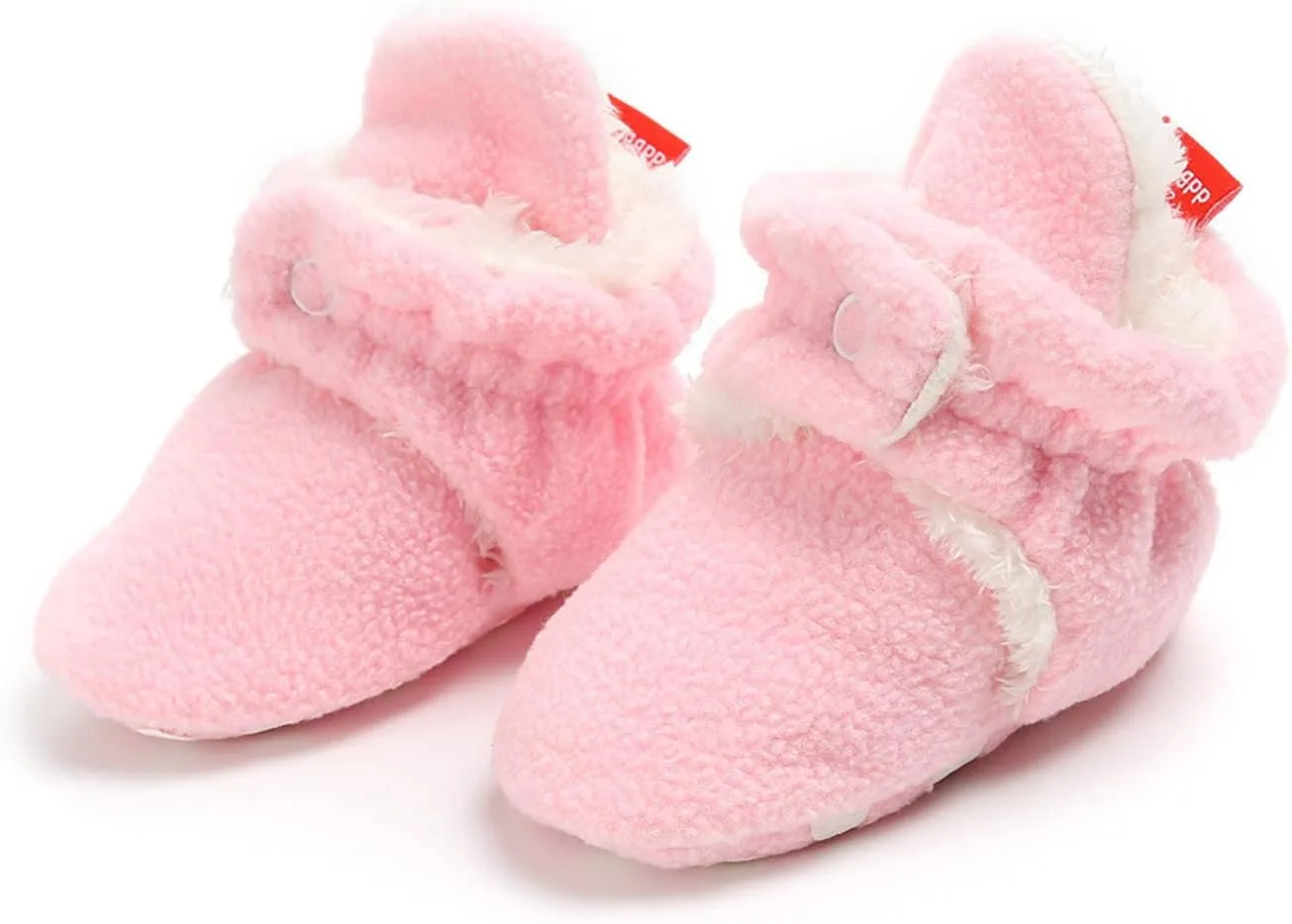 Baby Boy Girl Non-Skid Cozy Crib Shoes Fleece Booties Cotton Newborn Socks Soft Sole Winter Warm 0-18M Baby Slippers