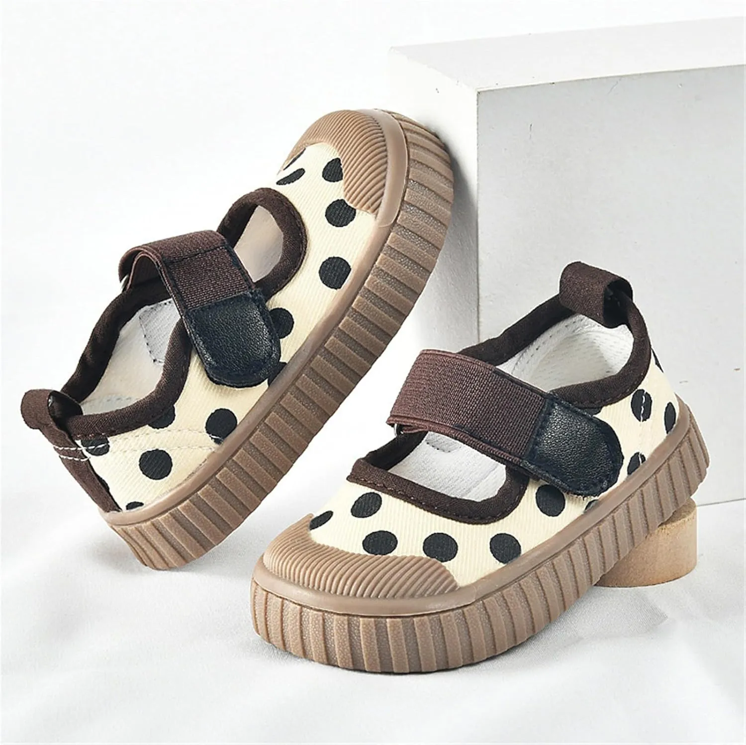 Baby Boy Girl Shoes Polka Dot Soft Sole Anti-Slip Casual Shoes Infants/Toddler Slip on Sneakers Breathable