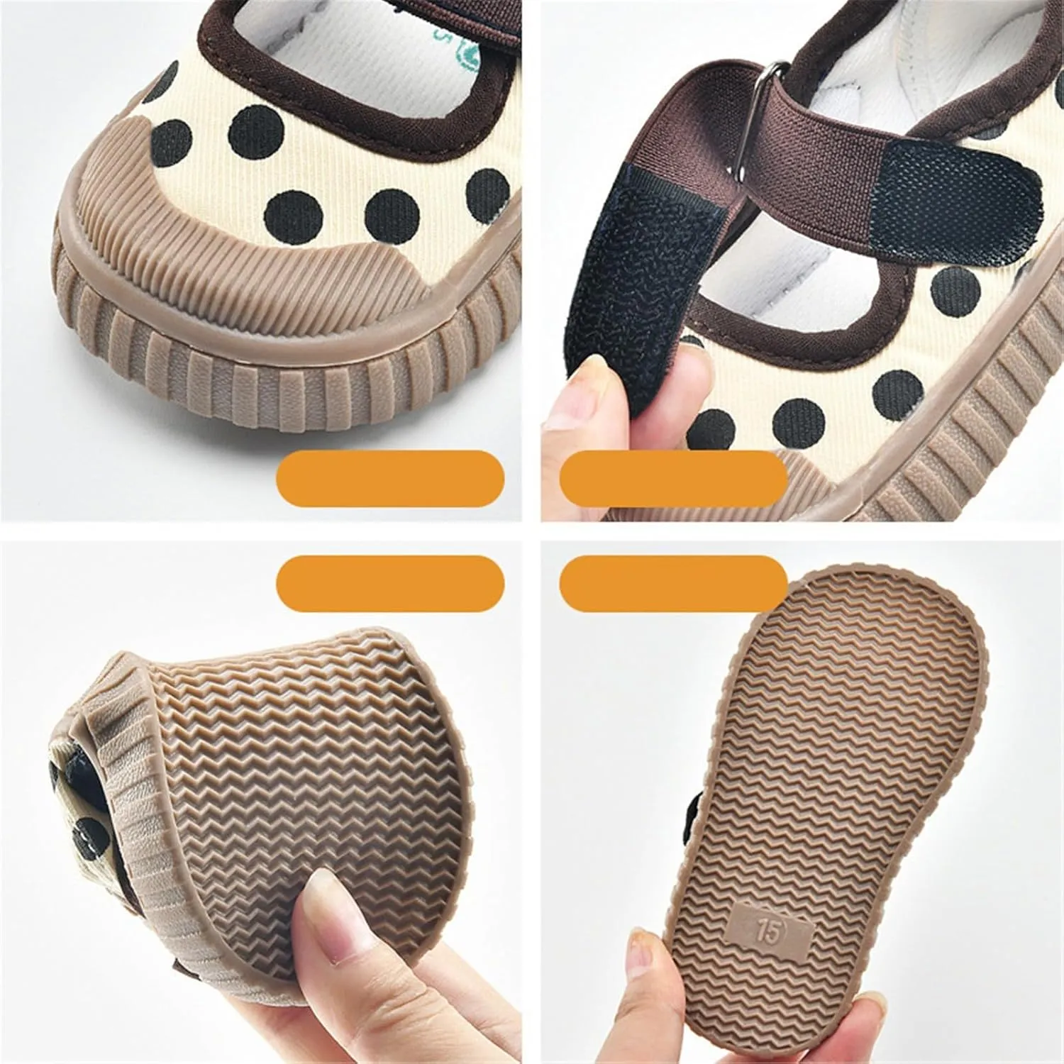 Baby Boy Girl Shoes Polka Dot Soft Sole Anti-Slip Casual Shoes Infants/Toddler Slip on Sneakers Breathable