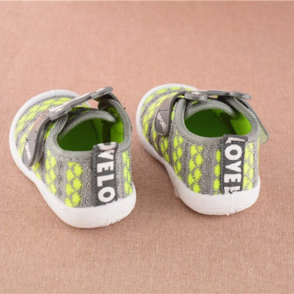 Baby Boy Shoes Toddler Single Ears Rabbit Squeaky Baby Shoes Sneaker Star Cartoon Children Indoor (Green, 3-6 Months)