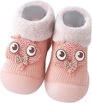 Baby Boy Toddler Shoes Sole Socks Solid Girls Baby Kids Rubber Boys Warm Soft Knit Stocking Toddler Shoe 9 Boy