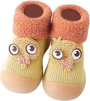 Baby Boy Toddler Shoes Sole Socks Solid Girls Baby Kids Rubber Boys Warm Soft Knit Stocking Toddler Shoe 9 Boy