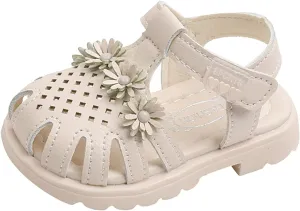 Baby Boy Unisex Sandals Shoes for Infant/Toddlers First Walkers Prewalkers Soft Anti-Slip Sole Flat (Beige, 6.5 Toddler)