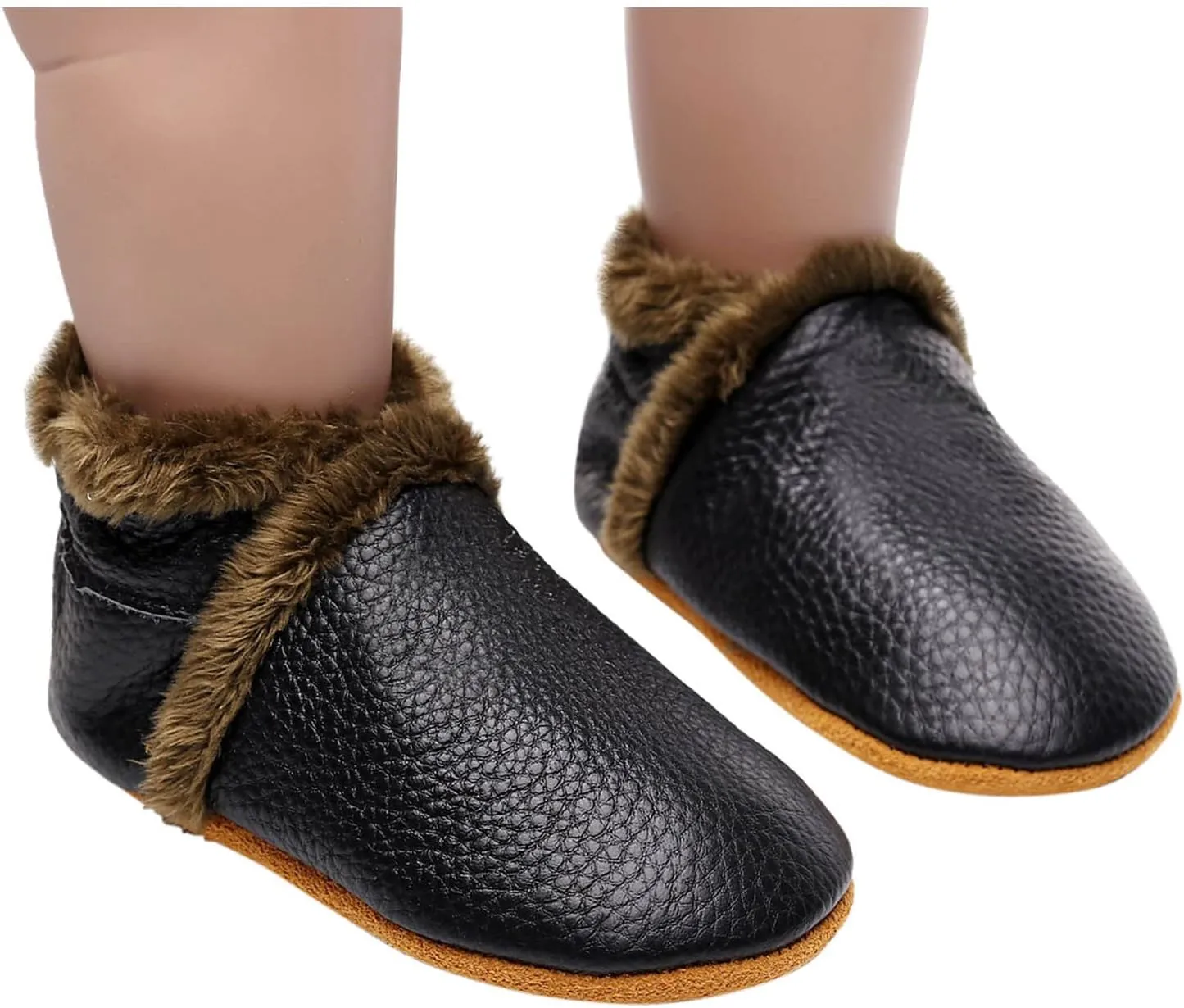 Baby Boys Girls Booties Infant Unisex Baby Winter Warm Fleece Socks Toddler Soft Sole Footwear First Walking Shoes