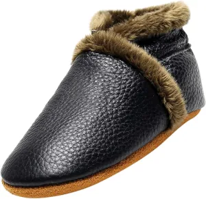 Baby Boys Girls Booties Infant Unisex Baby Winter Warm Fleece Socks Toddler Soft Sole Footwear First Walking Shoes