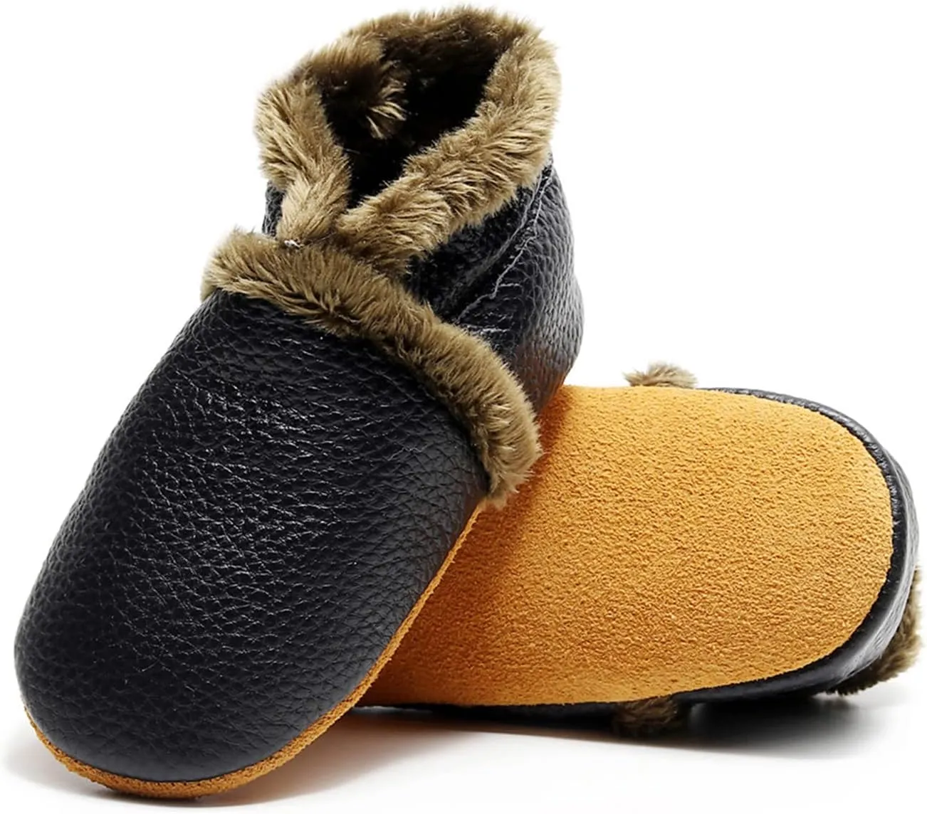 Baby Boys Girls Booties Infant Unisex Baby Winter Warm Fleece Socks Toddler Soft Sole Footwear First Walking Shoes
