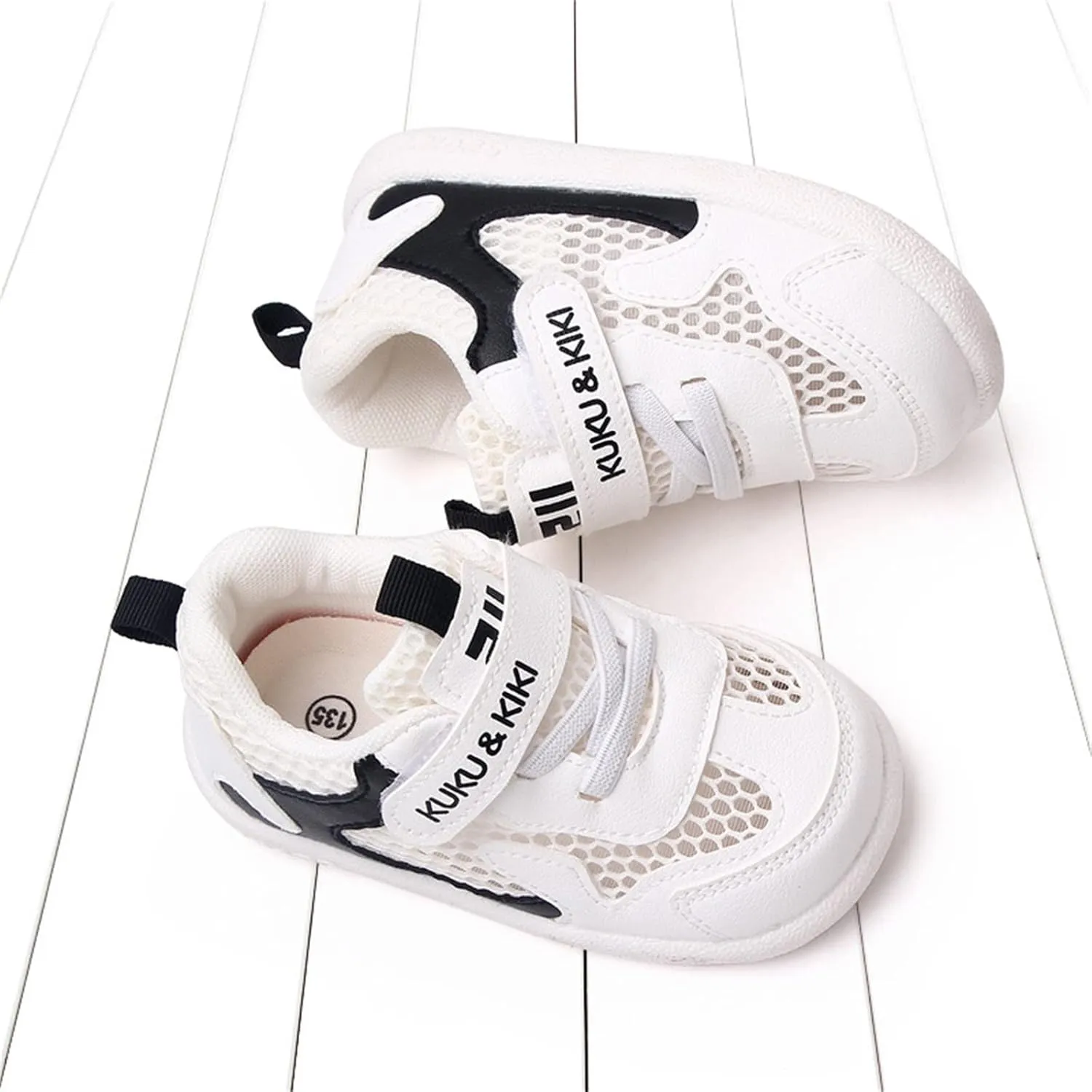 Baby Boys Girls Breathable Sneakers Non-Slip Soft Sole High-Top Lightweight Walking Shoes Toddler Mesh Trainers