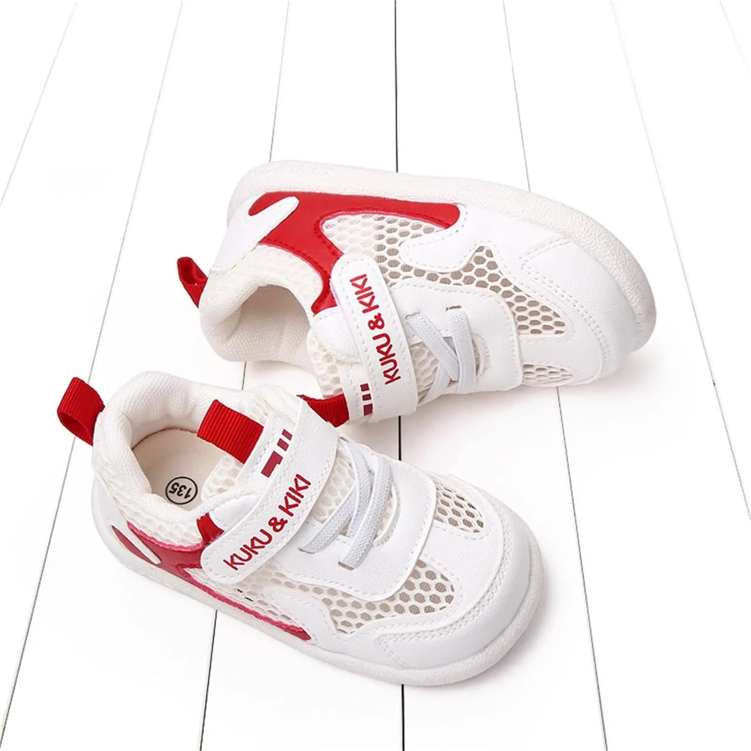 Baby Boys Girls Breathable Sneakers Non-Slip Soft Sole High-Top Lightweight Walking Shoes Toddler Mesh Trainers