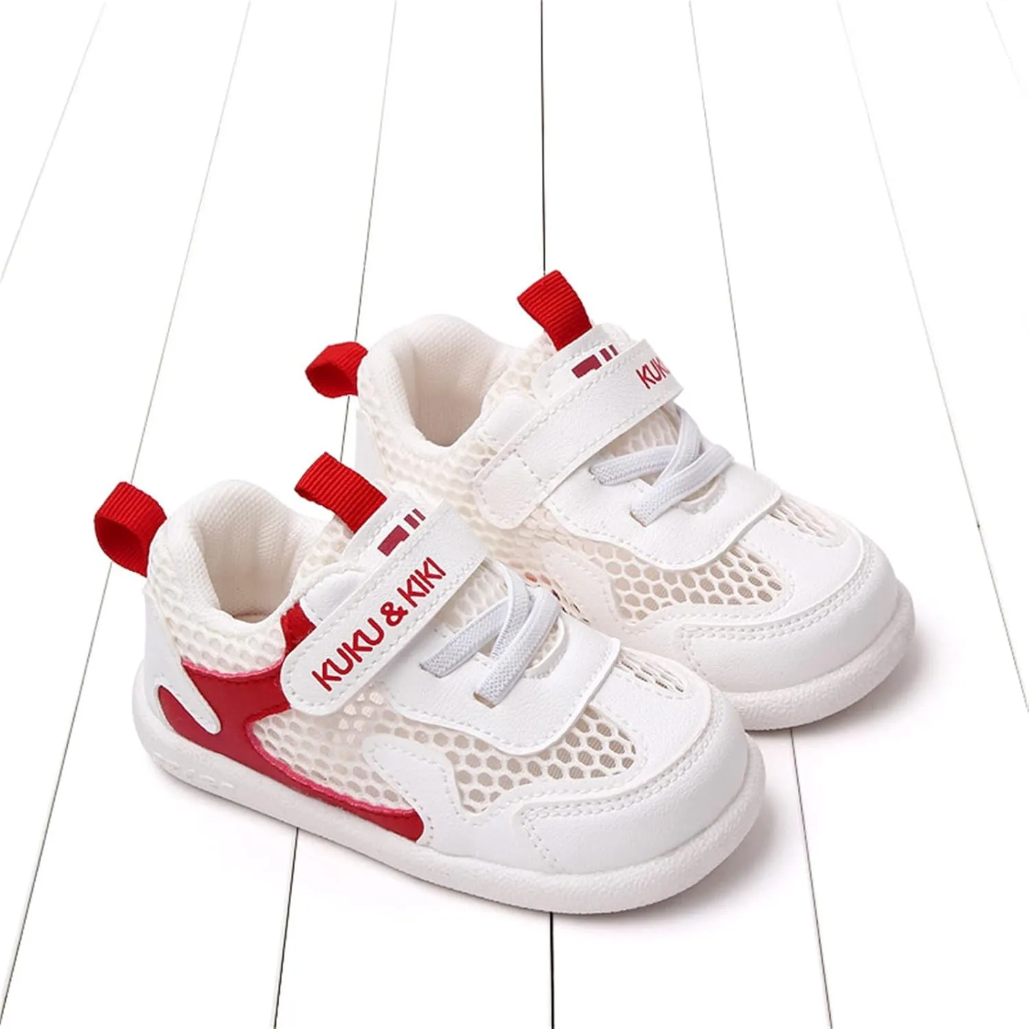 Baby Boys Girls Breathable Sneakers Non-Slip Soft Sole High-Top Lightweight Walking Shoes Toddler Mesh Trainers