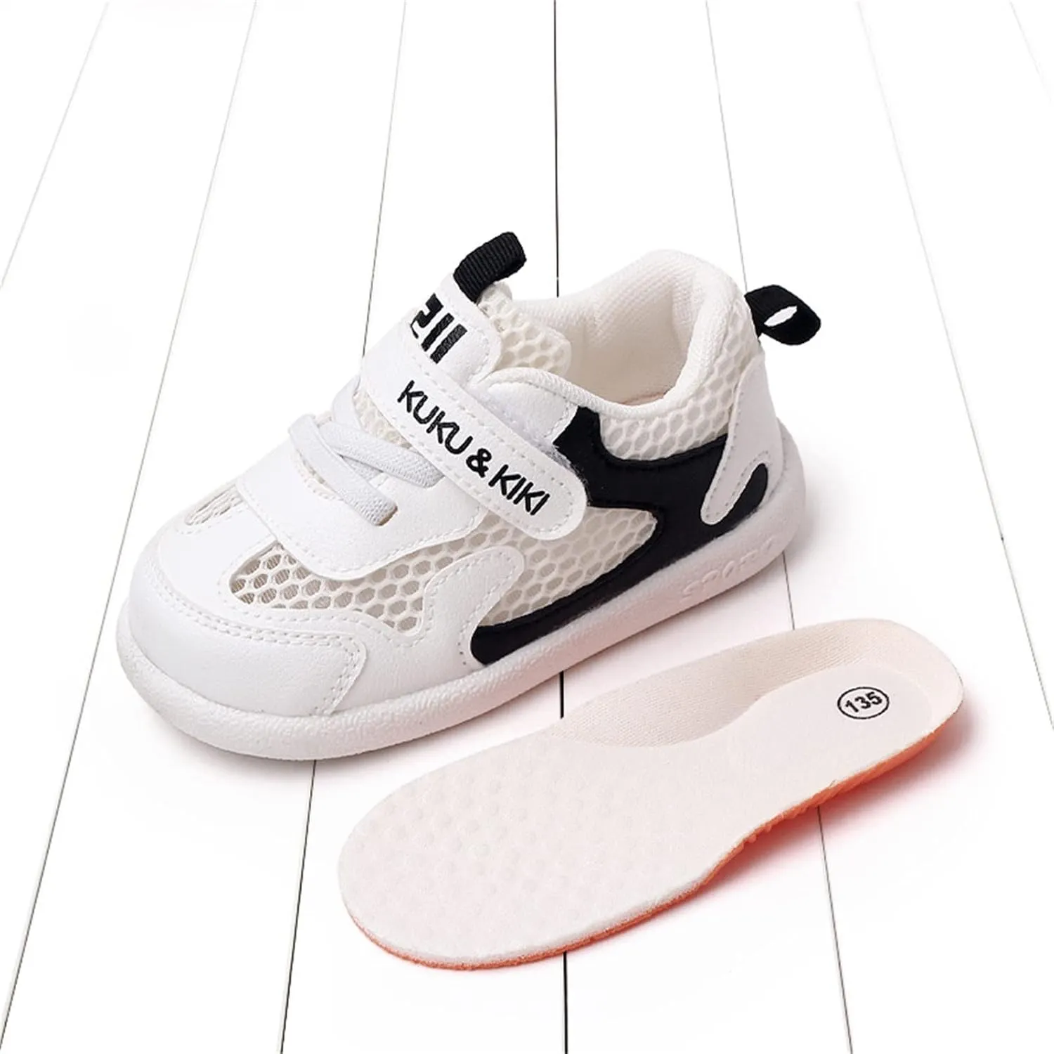 Baby Boys Girls Breathable Sneakers Non-Slip Soft Sole High-Top Lightweight Walking Shoes Toddler Mesh Trainers