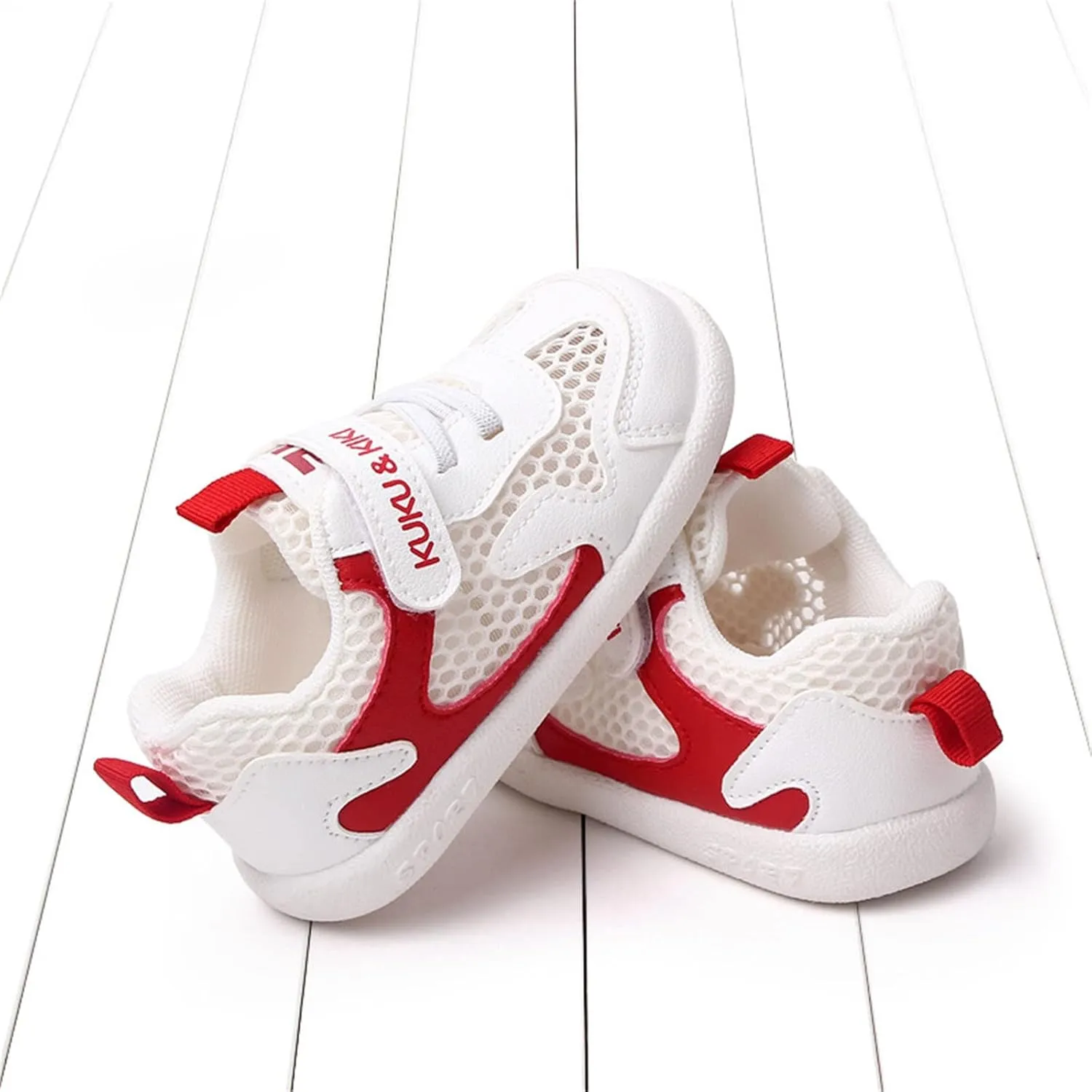 Baby Boys Girls Breathable Sneakers Non-Slip Soft Sole High-Top Lightweight Walking Shoes Toddler Mesh Trainers