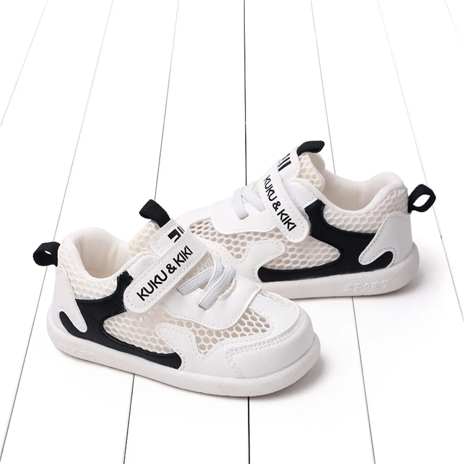 Baby Boys Girls Breathable Sneakers Non-Slip Soft Sole High-Top Lightweight Walking Shoes Toddler Mesh Trainers