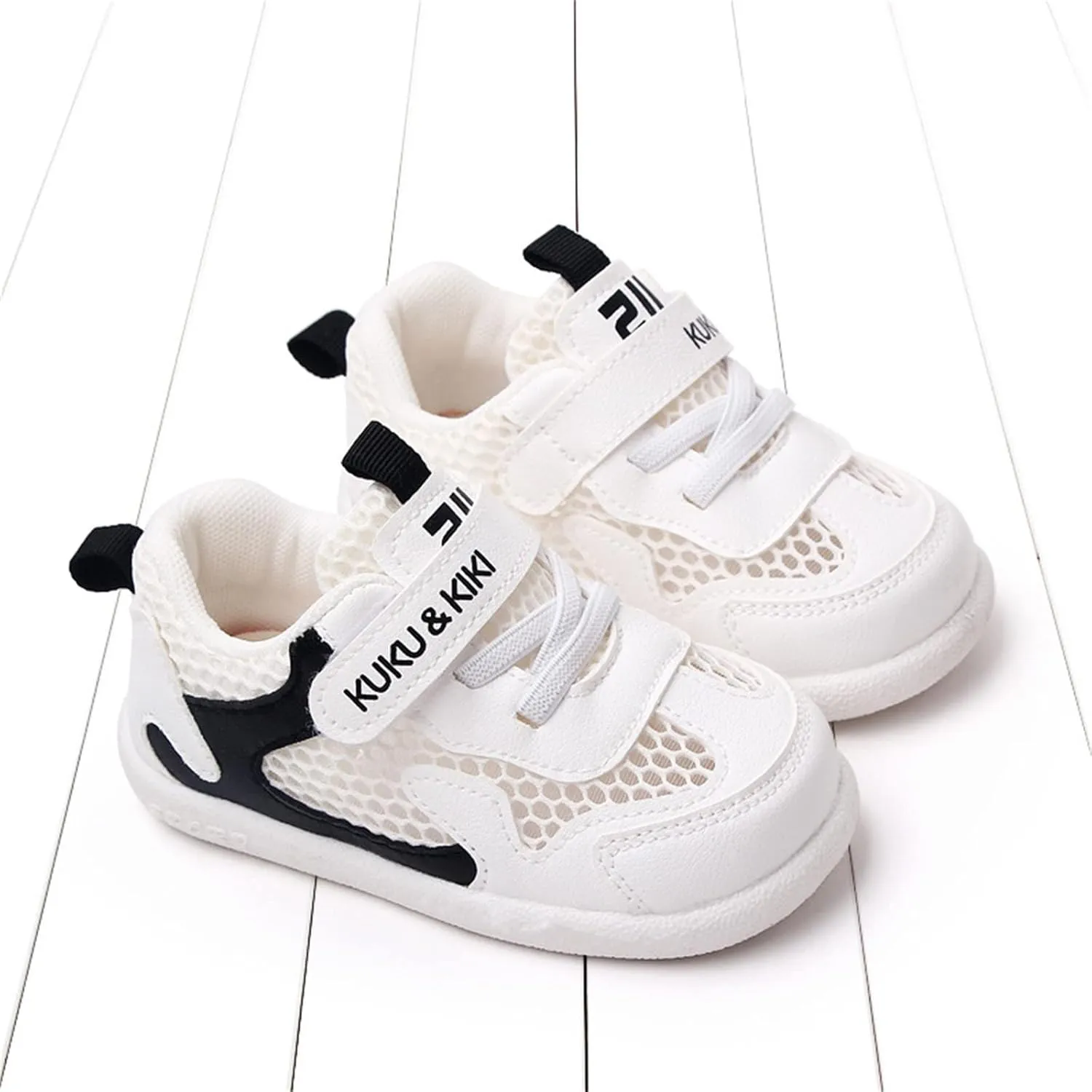 Baby Boys Girls Breathable Sneakers Non-Slip Soft Sole High-Top Lightweight Walking Shoes Toddler Mesh Trainers