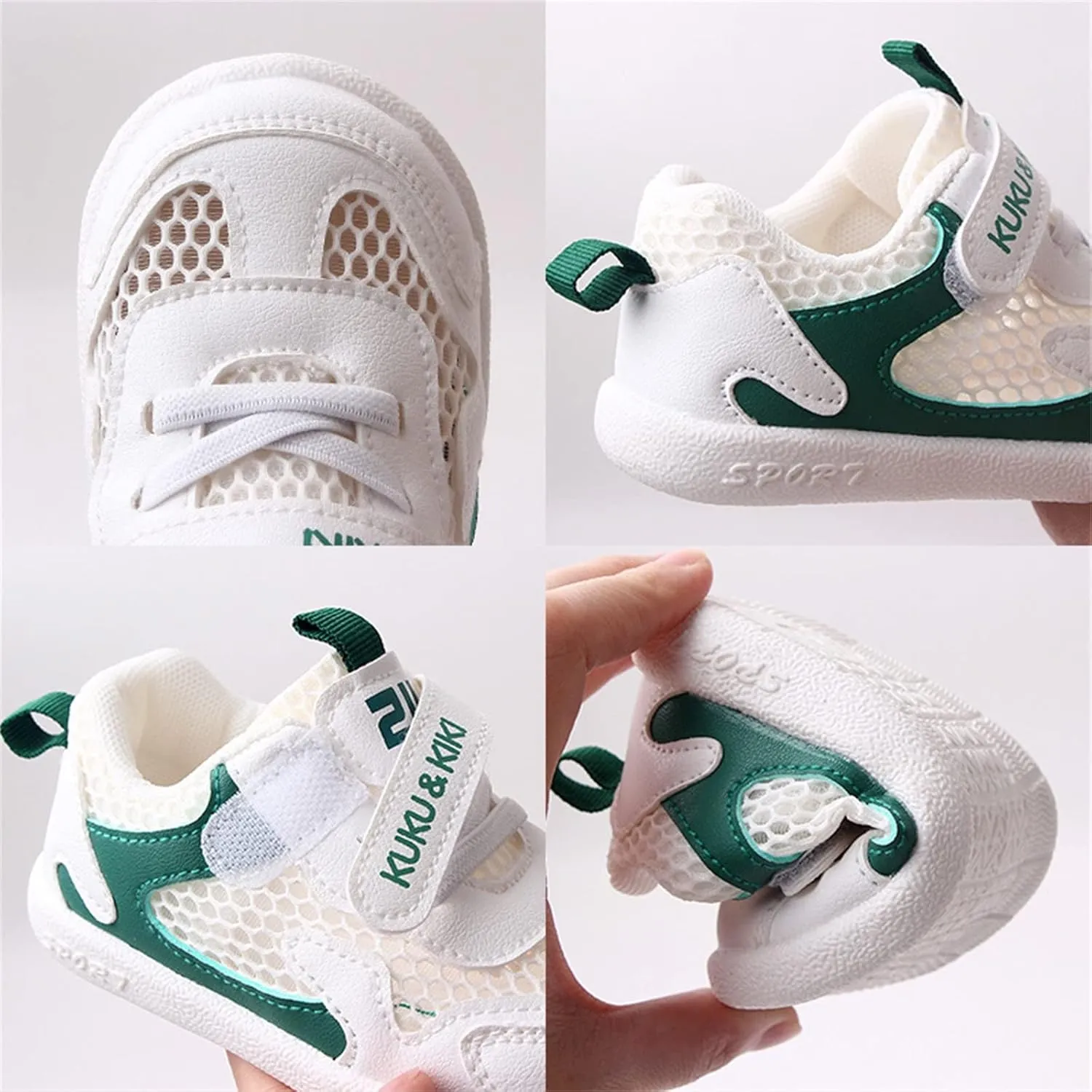 Baby Boys Girls Breathable Sneakers Non-Slip Soft Sole High-Top Lightweight Walking Shoes Toddler Mesh Trainers