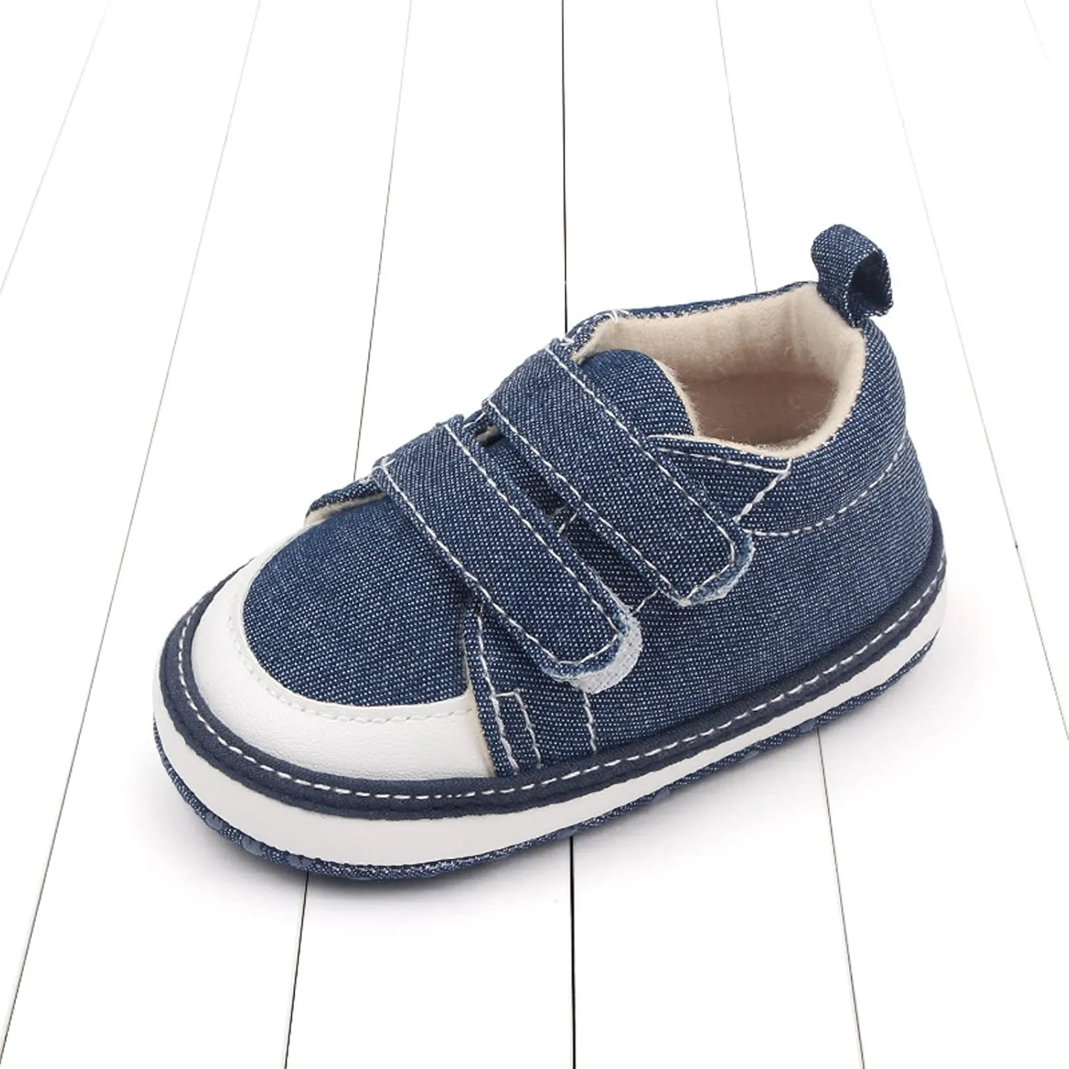Baby Boys Girls Canvas First Walking Shoes, Infant Newborn Non Slip Soft Sole Comfortable Platform Sport Sneaker