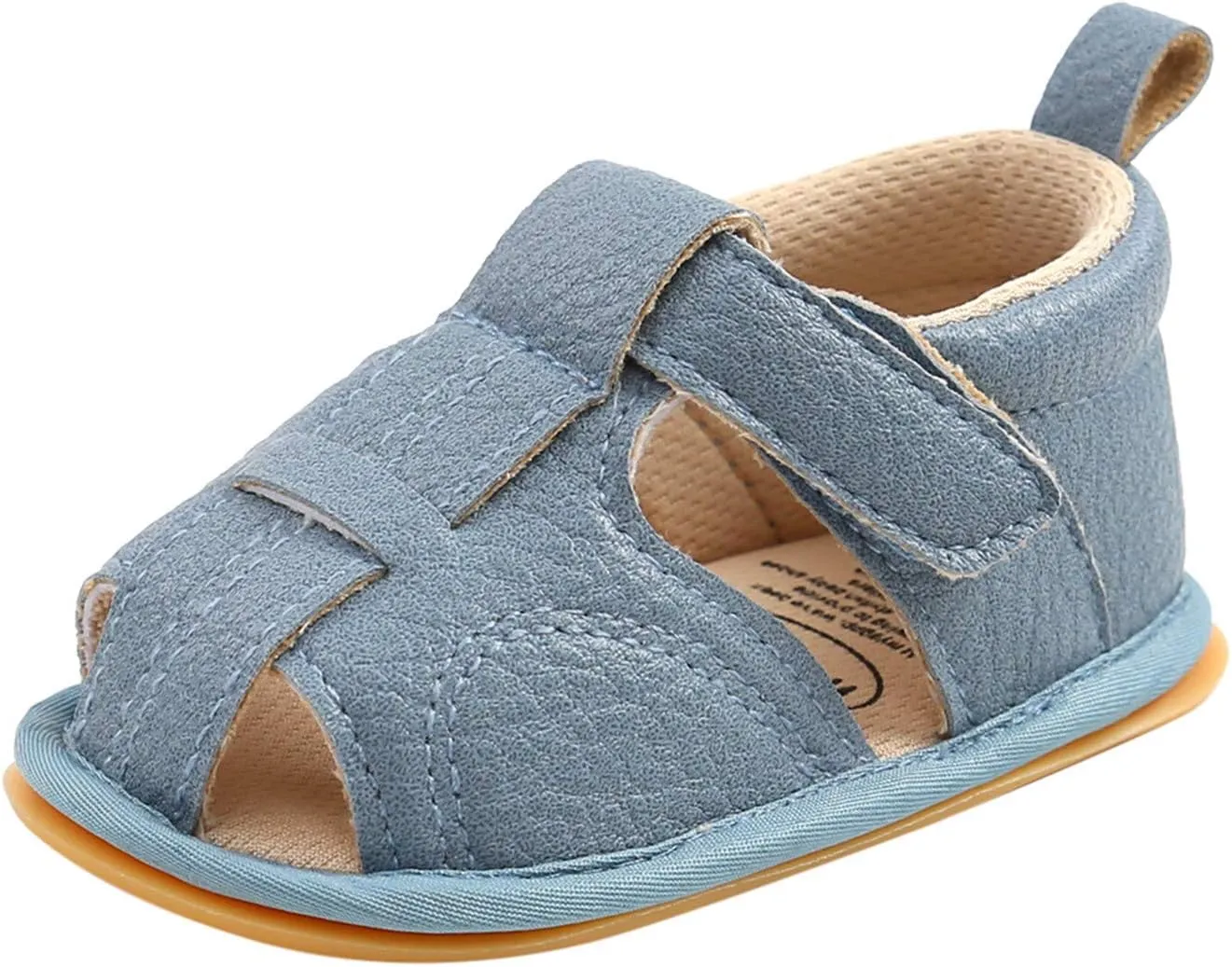Baby Boys Girls Cotton Shoes Toddler Flat Bottom Non-Slip Soft Walking Sandals Slip-on Style Shoes
