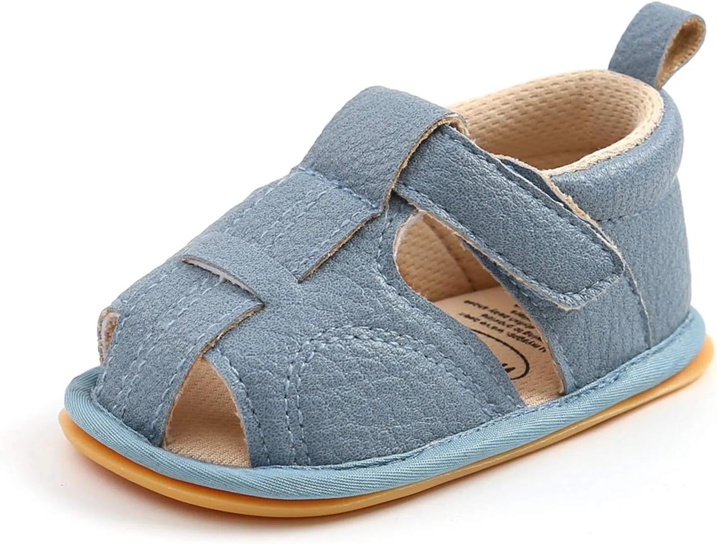 Baby Boys Girls Cotton Shoes Toddler Flat Bottom Non-Slip Soft Walking Sandals Slip-on Style Shoes