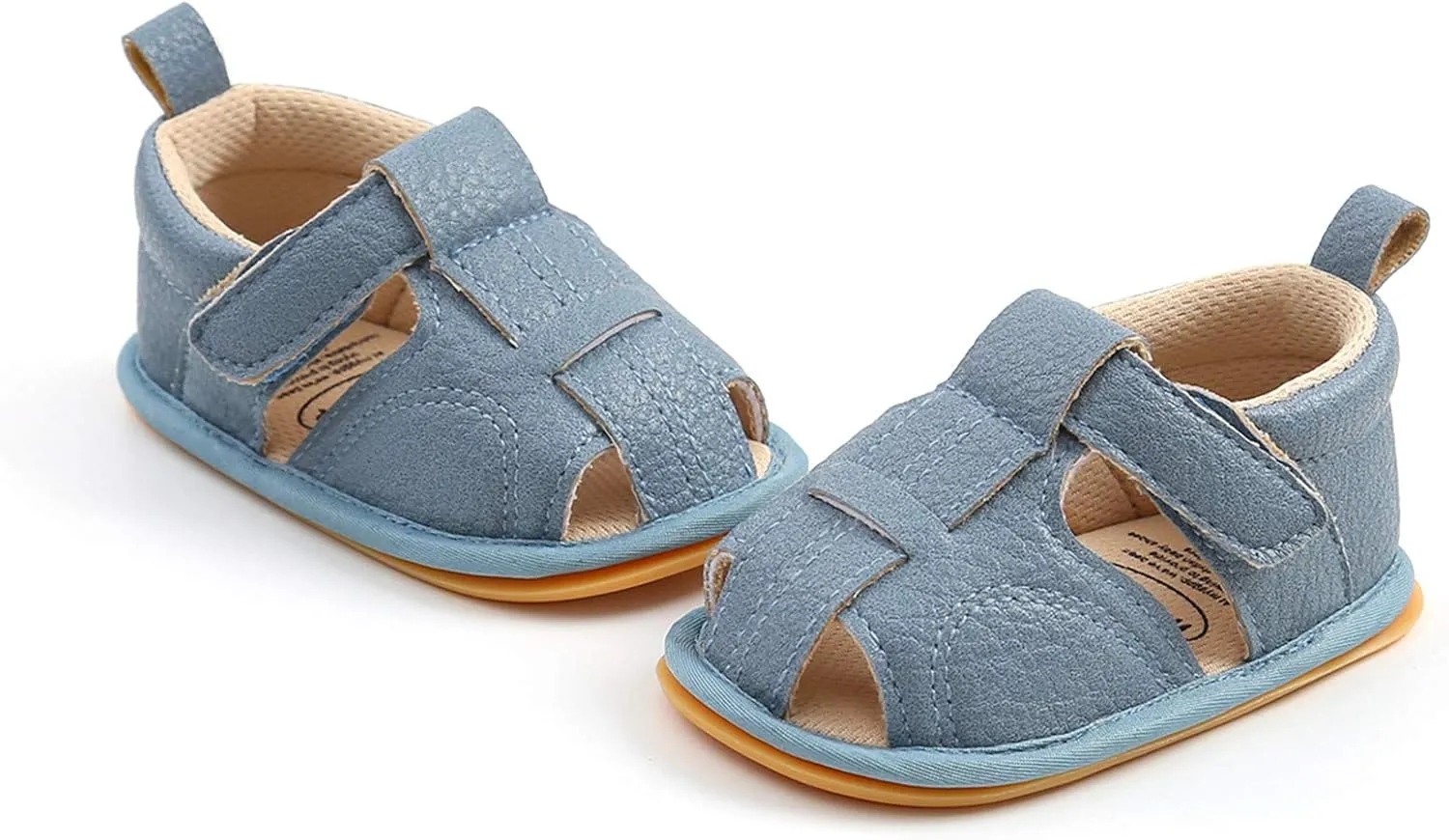 Baby Boys Girls Cotton Shoes Toddler Flat Bottom Non-Slip Soft Walking Sandals Slip-on Style Shoes