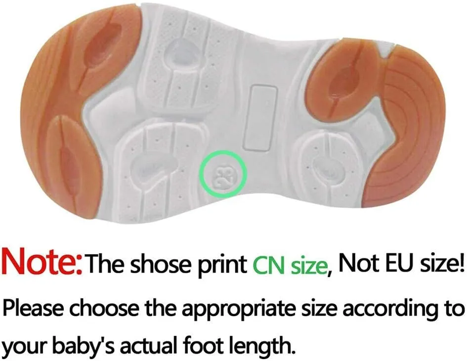 Baby Boys Girls Cotton Shoes Toddler Flat Bottom Non-Slip Soft Walking Sandals Slip-on Style Shoes