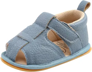 Baby Boys Girls Cotton Shoes Toddler Flat Bottom Non-Slip Soft Walking Sandals Slip-on Style Shoes