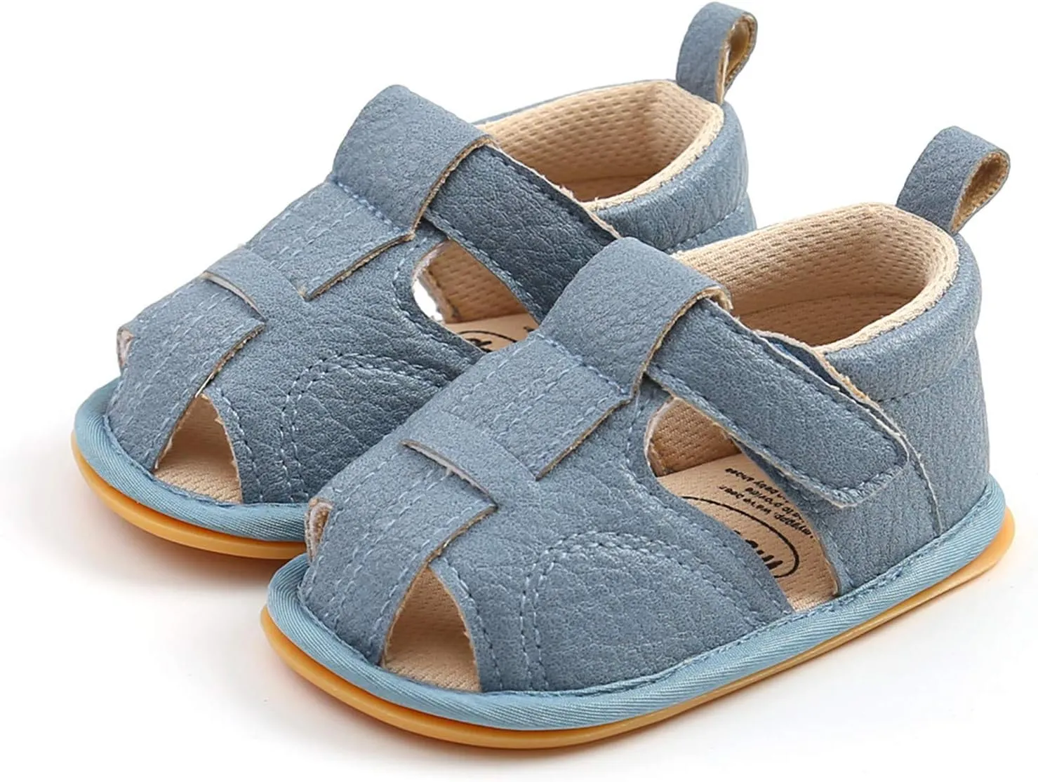 Baby Boys Girls Cotton Shoes Toddler Flat Bottom Non-Slip Soft Walking Sandals Slip-on Style Shoes