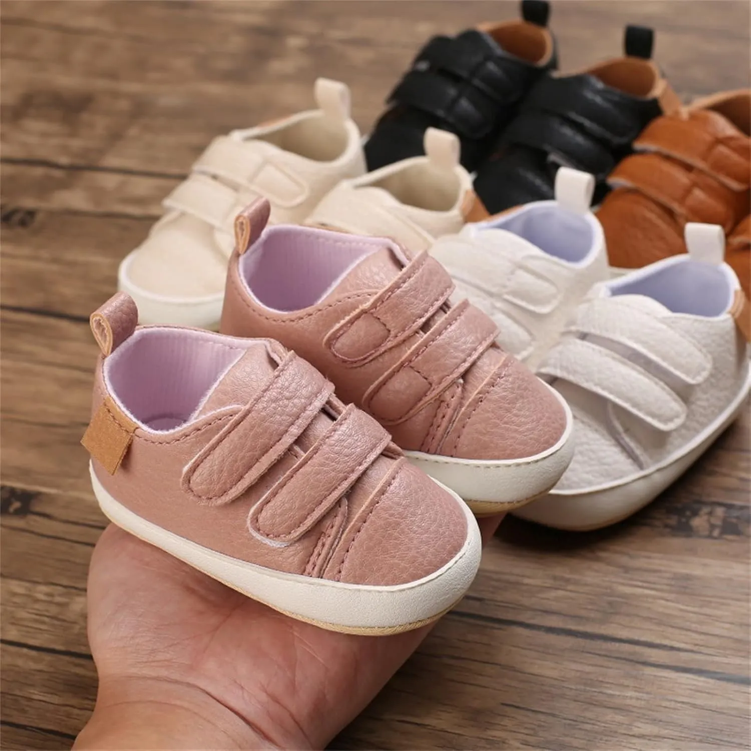 Baby Boys Girls Non-Slip Rubber Sole First Walking Shoes Infant Soft Tennis Sports Sneakers Outdoor Indoor Play