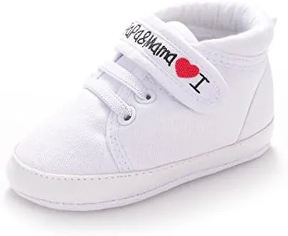 Baby Boys Girls Soft Sole Canvas Sneaker Toddler Shoes Infant First Walkers Crib Shoes 0-18 Months