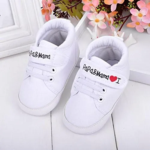 Baby Boys Girls Soft Sole Canvas Sneaker Toddler Shoes Infant First Walkers Crib Shoes 0-18 Months