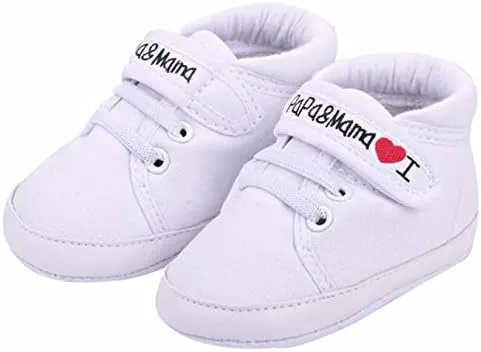 Baby Boys Girls Soft Sole Canvas Sneaker Toddler Shoes Infant First Walkers Crib Shoes 0-18 Months
