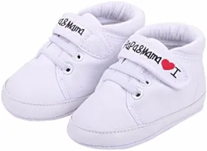 Baby Boys Girls Soft Sole Canvas Sneaker Toddler Shoes Infant First Walkers Crib Shoes 0-18 Months