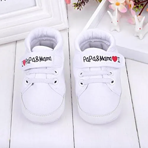 Baby Boys Girls Soft Sole Canvas Sneaker Toddler Shoes Infant First Walkers Crib Shoes 0-18 Months