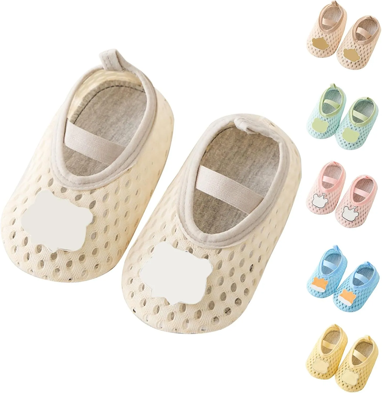 Baby Boys Girls Solid Color Breathable Sandlas Cute Animal Toddler Infant Strap Non Slip Soft Sole Flats Shoes