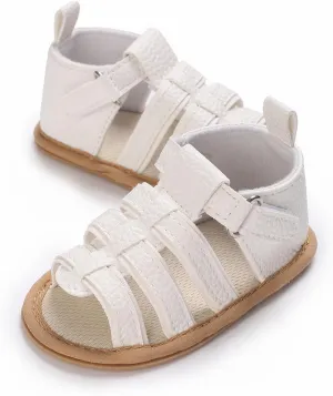 Baby Boys Girls Summer Sandals Open Toe Outdoor Beach Anti Slip Rubber Soft Sole Newborn First Walke Shoes