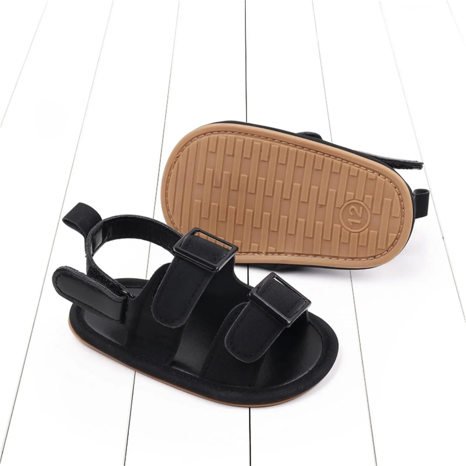 Baby Boys Girls Summer Sandals Outdoor Beach Non-Slip Soft Sole Beach Sandals Newborn Toddler First Walking Shoes