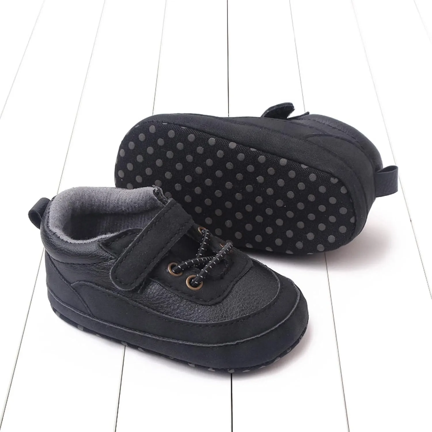 Baby Boys Girls xford Shoes PU Leather Soft Rubber Sole Sneakers Anti-Slip Ankle Boots Infant Babies Shoes for Girls