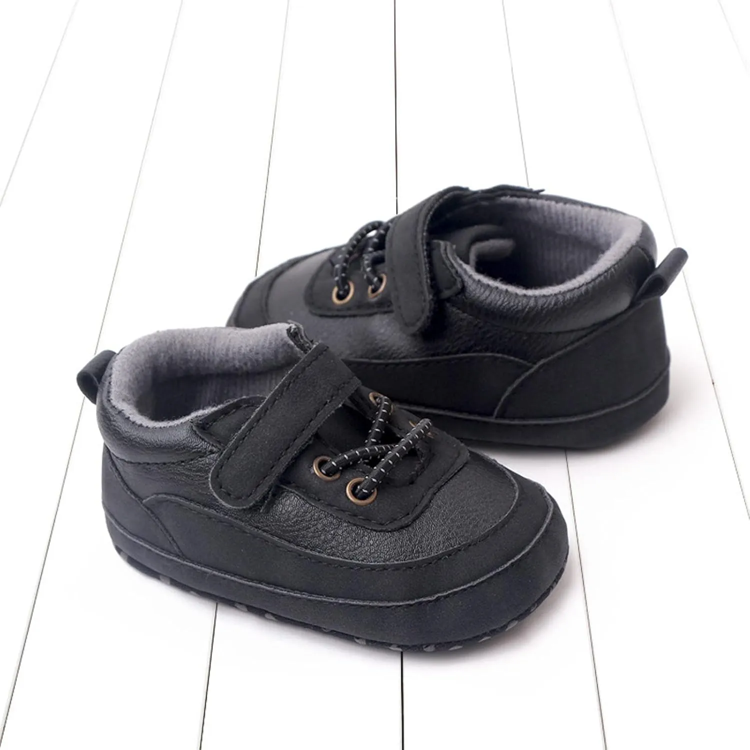 Baby Boys Girls xford Shoes PU Leather Soft Rubber Sole Sneakers Anti-Slip Ankle Boots Infant Babies Shoes for Girls