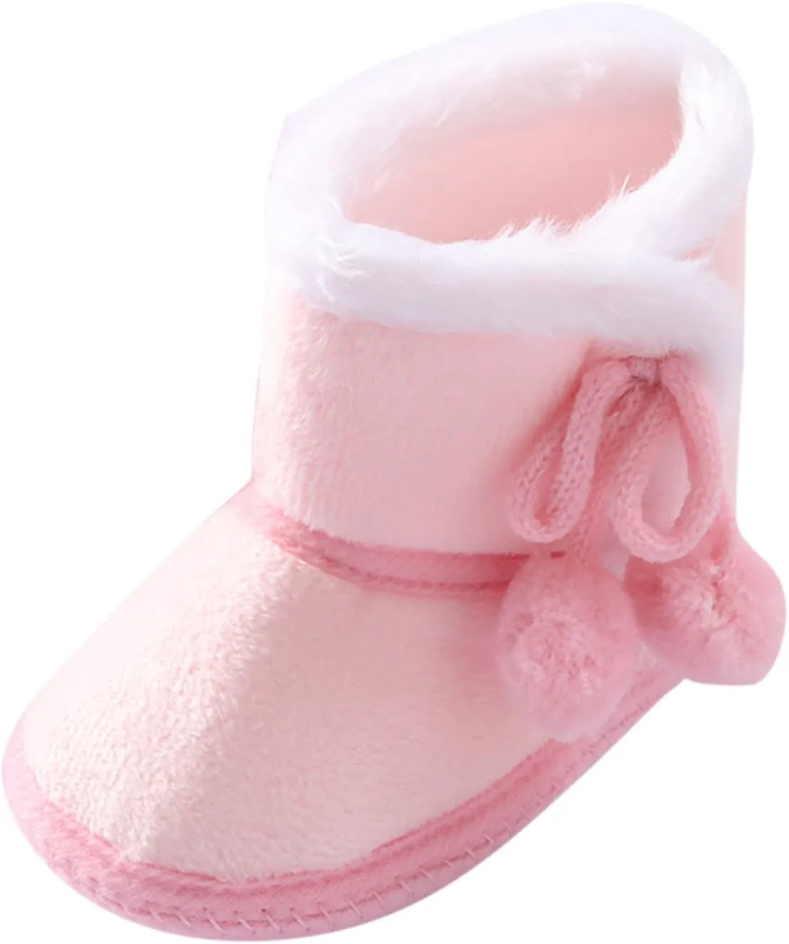 Baby Cozy Fleece Sherpa Booties Newborn Boys Girls Snow Winter Boots Infant Soft Sole Warm Crib Booties Shoes
