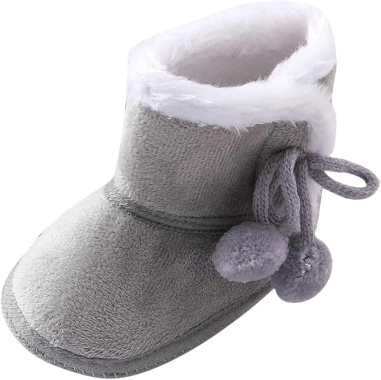 Baby Cozy Fleece Sherpa Booties Newborn Boys Girls Winter Boots Infant Soft Sole Warm Crib Booties Snow Shoes