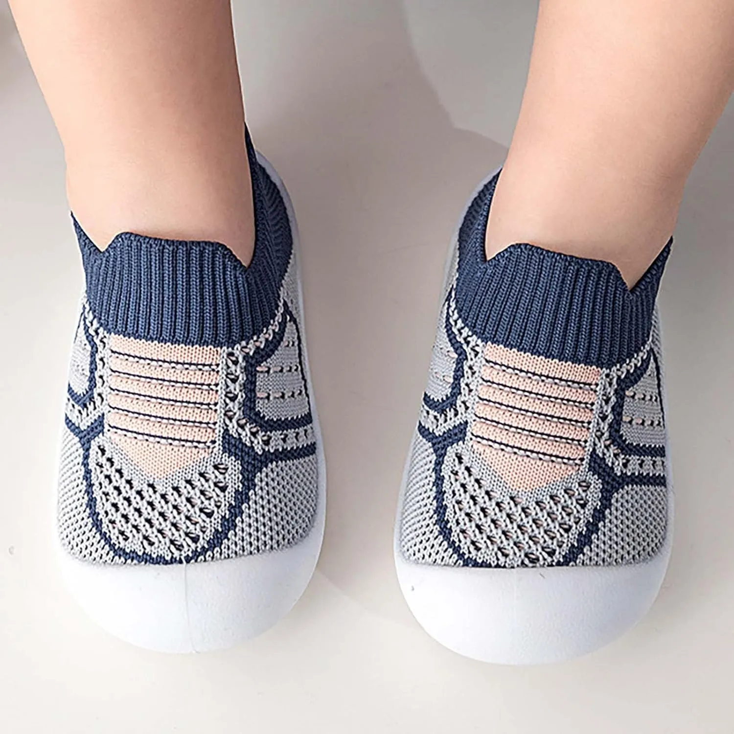 Baby First-Walking Shoes Boys Girls Soft Sole Non Slip Cotton Trainers Canvas Breathable Slip-on Sneakers Outdoor