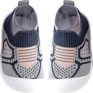 Baby First-Walking Shoes Boys Girls Soft Sole Non Slip Cotton Trainers Canvas Breathable Slip-on Sneakers Outdoor